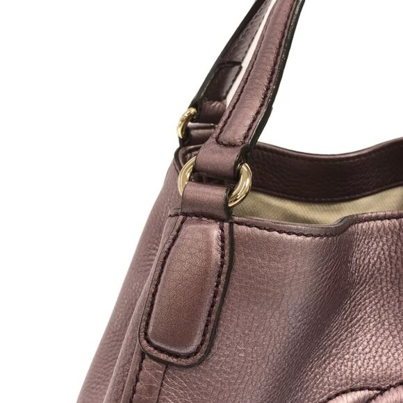 GUCCI Soho 336751 Purple Leather - Tote Bag - Picture 8 of 11